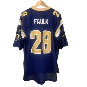 Vintage Marshall Faulk Rams On Field Reebok Jersey